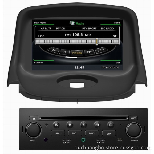 Ouchuangbo S100 audio DVD gps radio navi Peugeot 206 2008-2012
